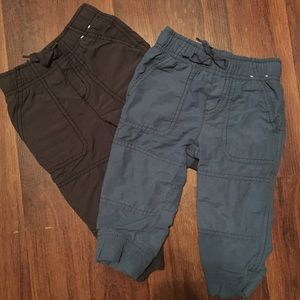 2 pairs of GYMBOREE “Gymster” pants 12-18M